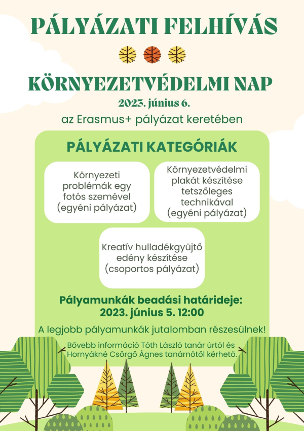 Környezetvédelmi nap az Erasmus+ pályázat keretében