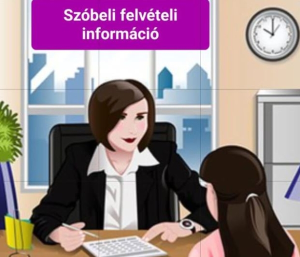 Jelentkezés a szóbeli felvételi vizsgára