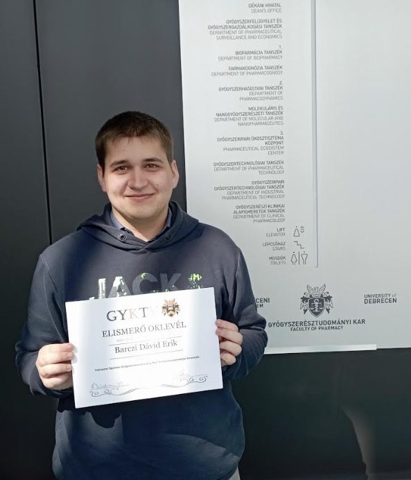 Barczi Dávid Erik IV. helyezést ért el